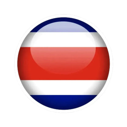 Flag orb Costa Rica (Costa Rica) STICKER Vinyl Kiss-Cut Decal 4 Inch White - The Sticker Space
