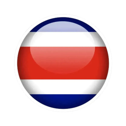 Flag orb Costa Rica (Costa Rica) STICKER Vinyl Kiss-Cut Decal 6 Inch White - The Sticker Space