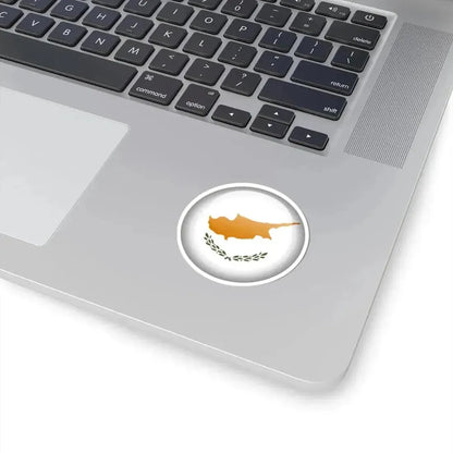 Flag orb Cyprus (Cyprus) STICKER Vinyl Kiss-Cut Decal - The Sticker Space