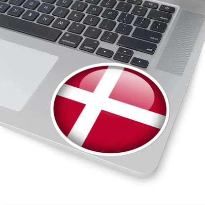 Flag orb Denmark (Denmark) STICKER Vinyl Kiss-Cut Decal - The Sticker Space