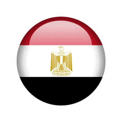 Flag orb Egypt (Egypt) STICKER Vinyl Kiss-Cut Decal 2 Inch White - The Sticker Space