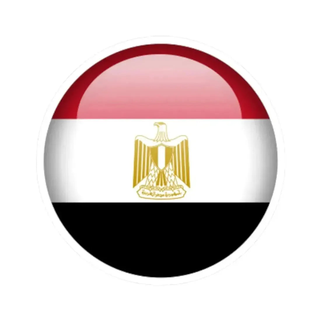 Flag orb Egypt (Egypt) STICKER Vinyl Kiss-Cut Decal 3 Inch White - The Sticker Space