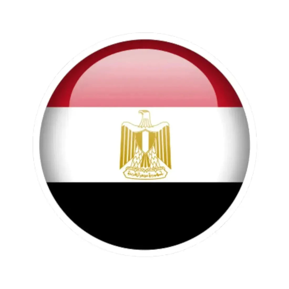 Flag orb Egypt (Egypt) STICKER Vinyl Kiss-Cut Decal 4 Inch White - The Sticker Space