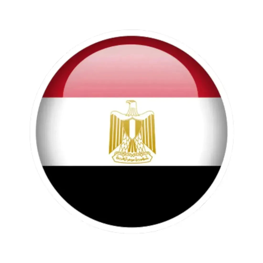 Flag orb Egypt (Egypt) STICKER Vinyl Kiss-Cut Decal 6 Inch White - The Sticker Space