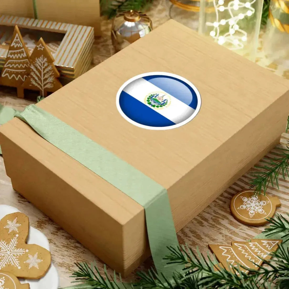 Flag orb El Salvador (El Salvador) STICKER Vinyl Kiss-Cut Decal - The Sticker Space