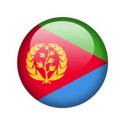 Flag orb Eritrea (Eritrea) STICKER Vinyl Kiss-Cut Decal 2 Inch White - The Sticker Space