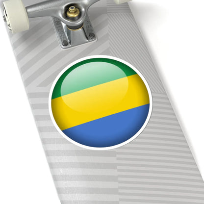Flag orb Gabon (Gabon) STICKER Vinyl Kiss-Cut Decal - The Sticker Space