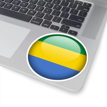 Flag orb Gabon (Gabon) STICKER Vinyl Kiss-Cut Decal - The Sticker Space