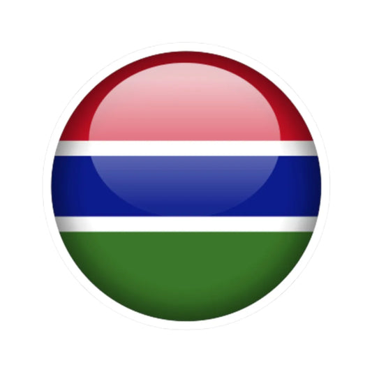 Flag orb Gambia (Gambia) STICKER Vinyl Kiss-Cut Decal 2 Inch White - The Sticker Space