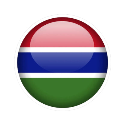 Flag orb Gambia (Gambia) STICKER Vinyl Kiss-Cut Decal 4 Inch White - The Sticker Space