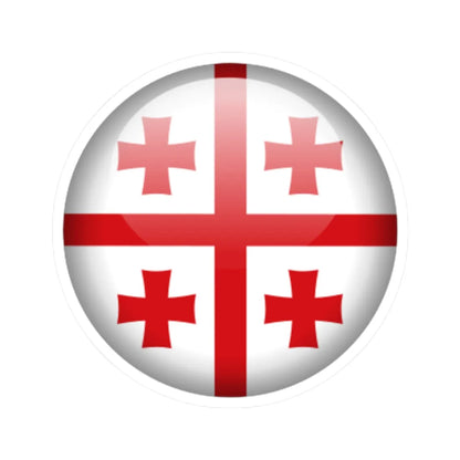 Flag orb Georgia (Georgia) STICKER Vinyl Kiss-Cut Decal 2 Inch White - The Sticker Space