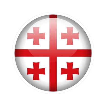 Flag orb Georgia (Georgia) STICKER Vinyl Kiss-Cut Decal 3 Inch White - The Sticker Space