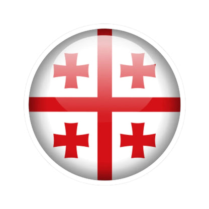 Flag orb Georgia (Georgia) STICKER Vinyl Kiss-Cut Decal 4 Inch White - The Sticker Space