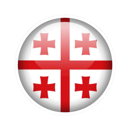 Flag orb Georgia (Georgia) STICKER Vinyl Kiss-Cut Decal 6 Inch White - The Sticker Space