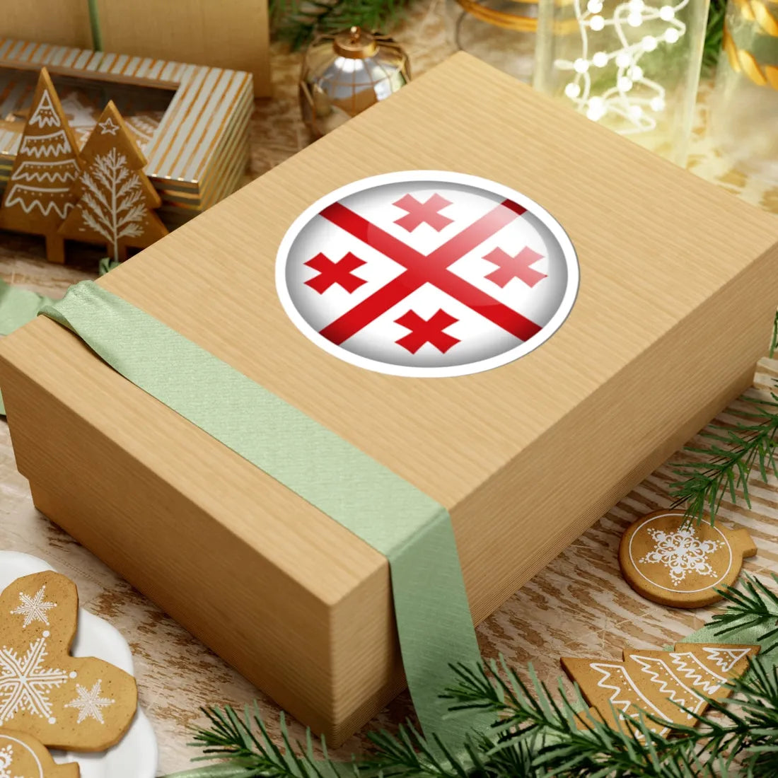 Flag orb Georgia (Georgia) STICKER Vinyl Kiss-Cut Decal - The Sticker Space