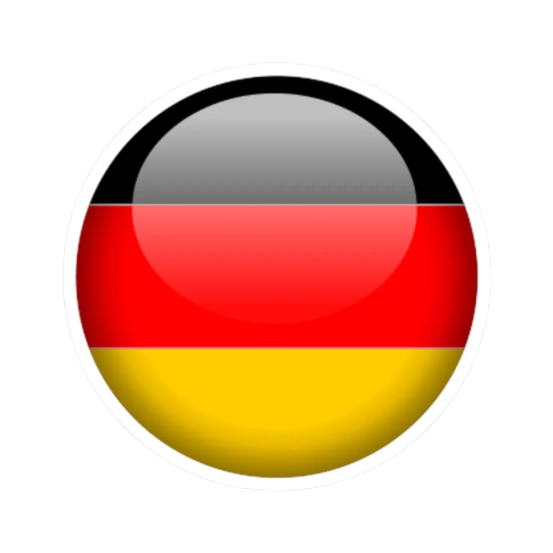 Flag orb Germany (Germany) STICKER Vinyl Kiss-Cut Decal 2 Inch White - The Sticker Space