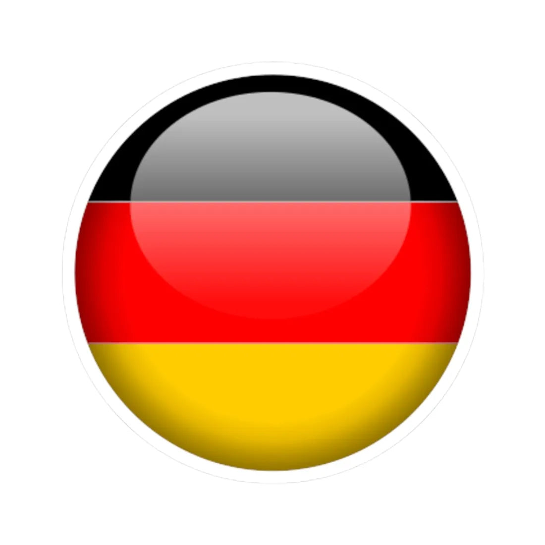 Flag orb Germany (Germany) STICKER Vinyl Kiss-Cut Decal 3 Inch White - The Sticker Space