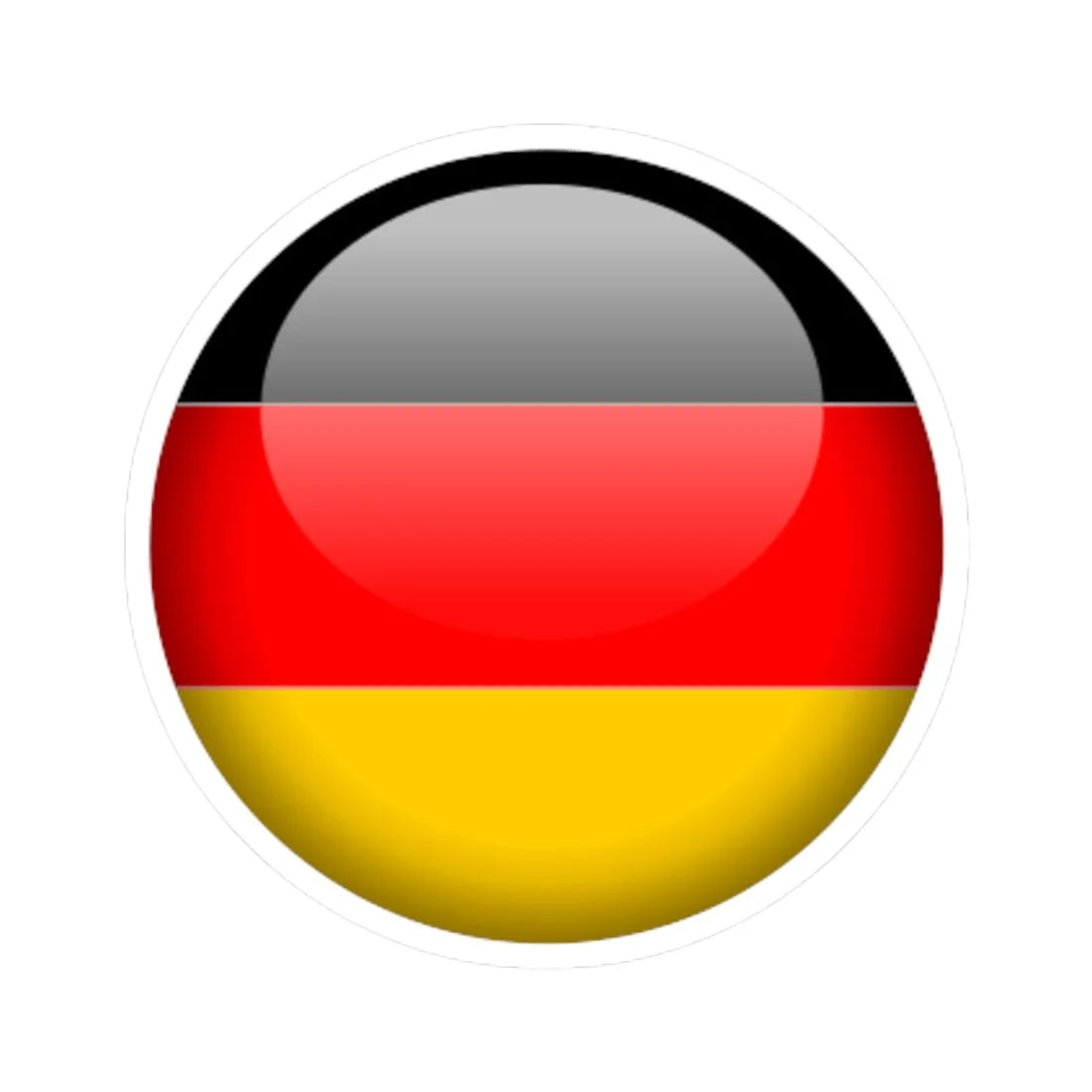 Flag orb Germany (Germany) STICKER Vinyl Kiss-Cut Decal 4 Inch White - The Sticker Space