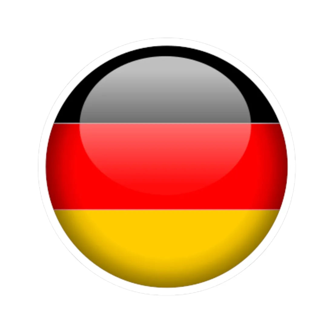 Flag orb Germany (Germany) STICKER Vinyl Kiss-Cut Decal 6 Inch White - The Sticker Space