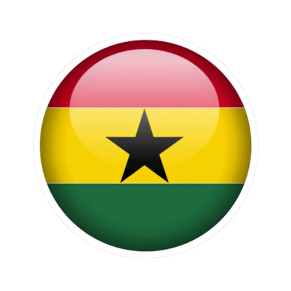 Flag orb Ghana (Ghana) STICKER Vinyl Kiss-Cut Decal 6 Inch White - The Sticker Space