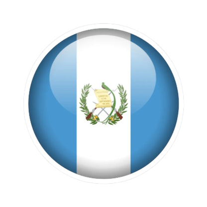 Flag orb Guatemala (Guatemala) STICKER Vinyl Kiss-Cut Decal 4 Inch White - The Sticker Space