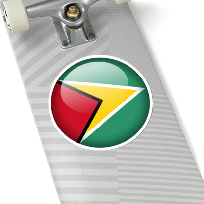 Flag orb Guyana (Guyana) STICKER Vinyl Kiss-Cut Decal - The Sticker Space