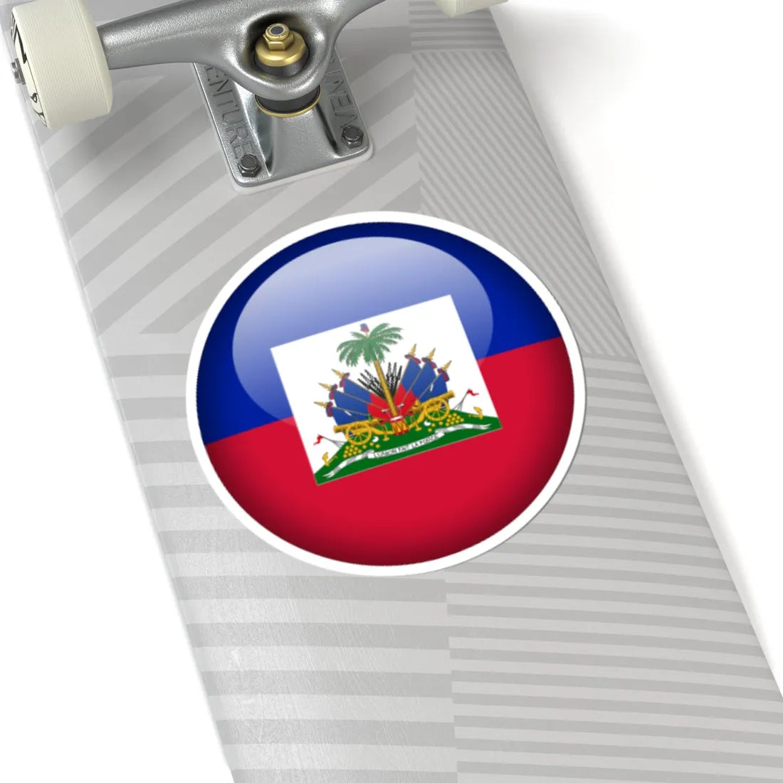 Flag orb Haiti (Haiti) STICKER Vinyl Kiss-Cut Decal - The Sticker Space