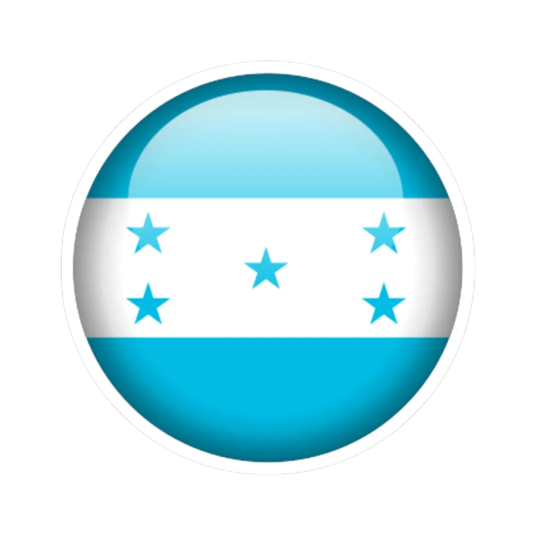 Flag orb Honduras (Honduras) STICKER Vinyl Kiss-Cut Decal 4 Inch White - The Sticker Space