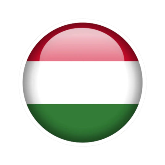 Flag orb Hungary (Hungary) STICKER Vinyl Kiss-Cut Decal 2 Inch White - The Sticker Space