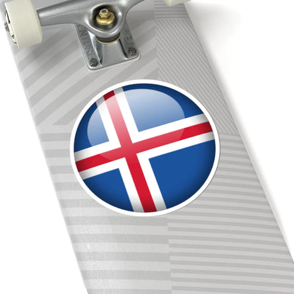 Flag orb Iceland (Iceland) STICKER Vinyl Kiss-Cut Decal - The Sticker Space