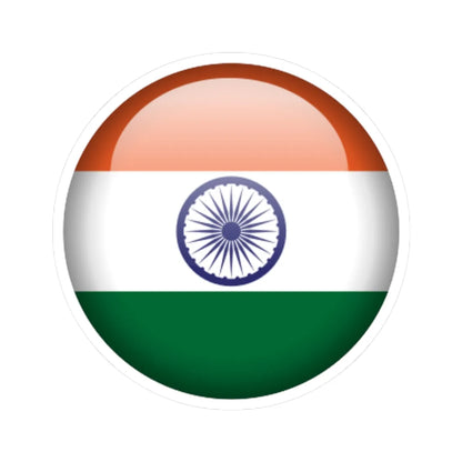 Flag orb India (India) STICKER Vinyl Kiss-Cut Decal 6 Inch White - The Sticker Space