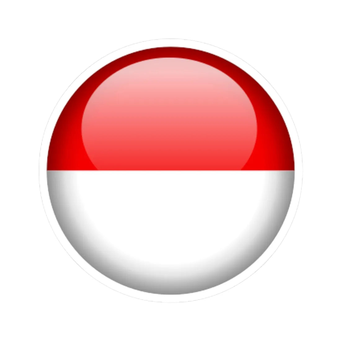 Flag orb Indonesia (Indonesia) STICKER Vinyl Kiss-Cut Decal 6 Inch White - The Sticker Space