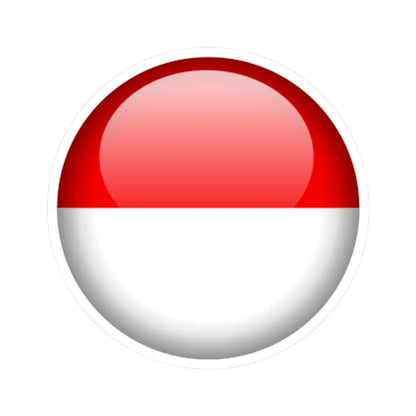 Flag orb Indonesia (Indonesia) STICKER Vinyl Kiss-Cut Decal 6 Inch White - The Sticker Space