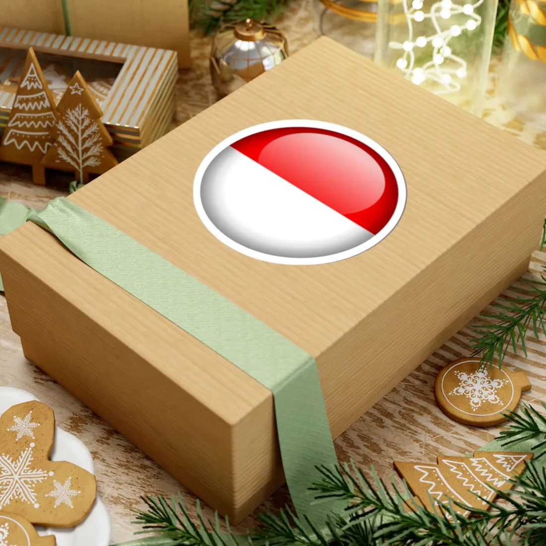 Flag orb Indonesia (Indonesia) STICKER Vinyl Kiss-Cut Decal - The Sticker Space