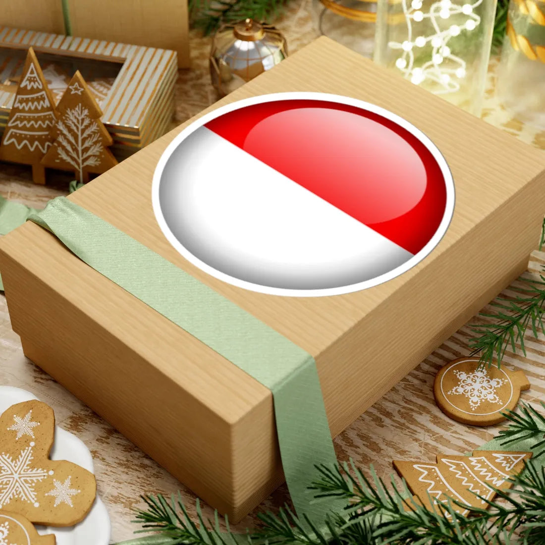 Flag orb Indonesia (Indonesia) STICKER Vinyl Kiss-Cut Decal - The Sticker Space