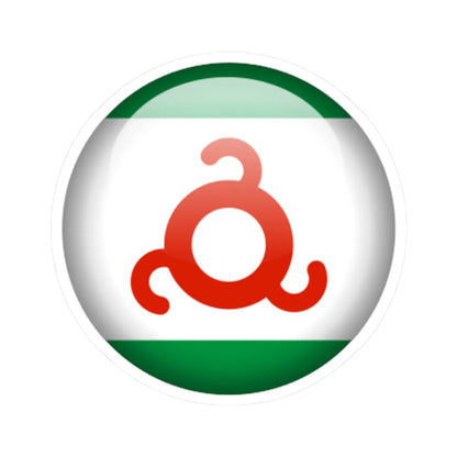 Flag orb Ingushetia (Russia) STICKER Vinyl Kiss-Cut Decal 3 Inch White - The Sticker Space