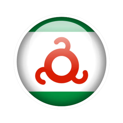 Flag orb Ingushetia (Russia) STICKER Vinyl Kiss-Cut Decal 6 Inch White - The Sticker Space