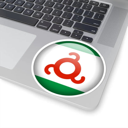 Flag orb Ingushetia (Russia) STICKER Vinyl Kiss-Cut Decal - The Sticker Space