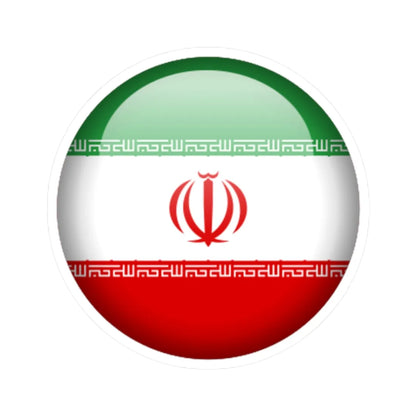 Flag orb Iran (Iran) STICKER Vinyl Kiss-Cut Decal 2 Inch White - The Sticker Space