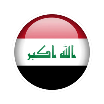 Flag orb Iraq (Iraq) STICKER Vinyl Kiss-Cut Decal 6 Inch White - The Sticker Space