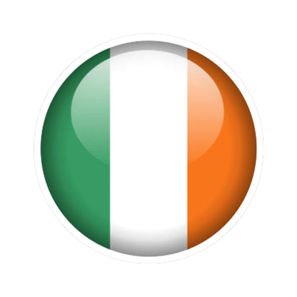 Flag orb Ireland (Ireland) STICKER Vinyl Kiss-Cut Decal 6 Inch White - The Sticker Space