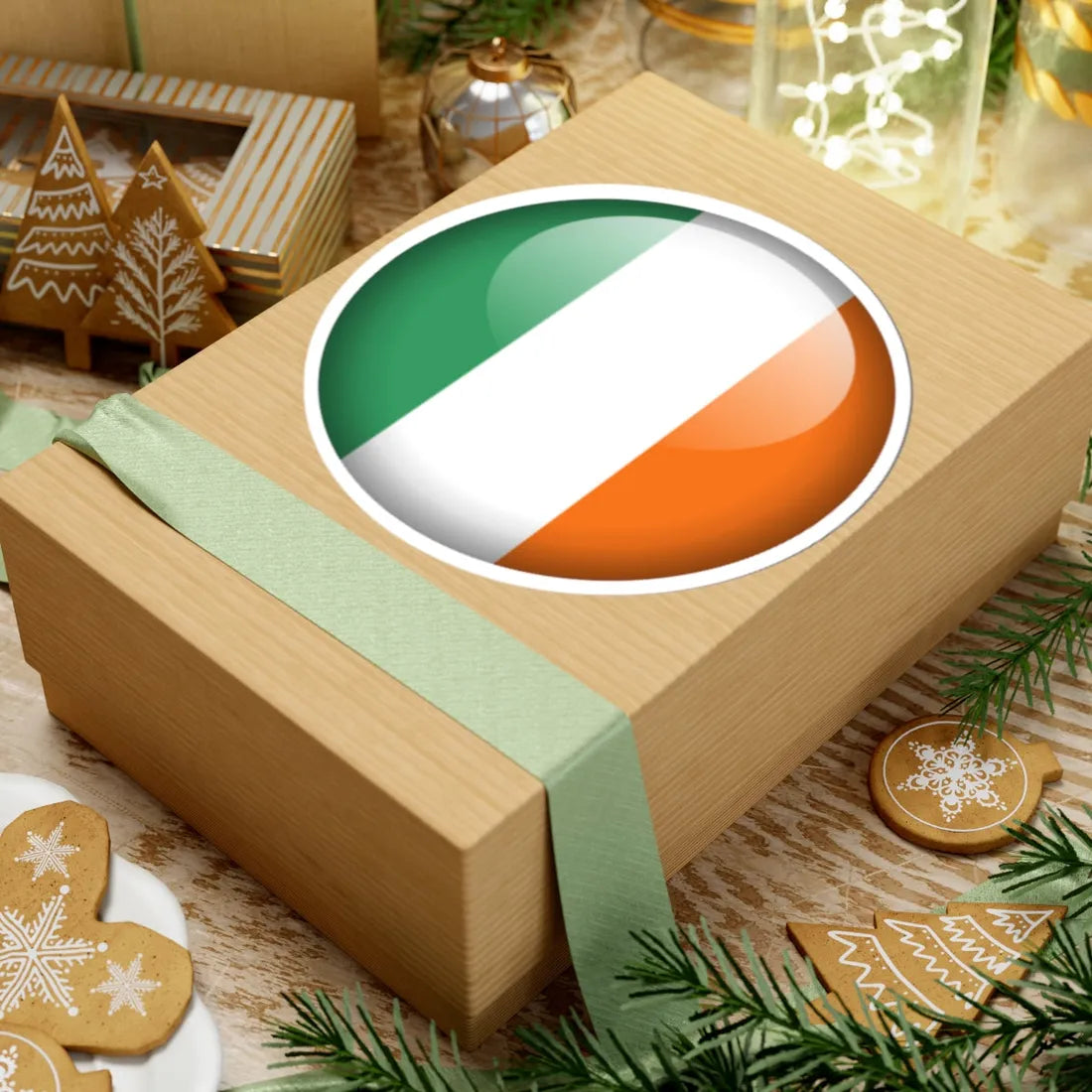 Flag orb Ireland (Ireland) STICKER Vinyl Kiss-Cut Decal - The Sticker Space