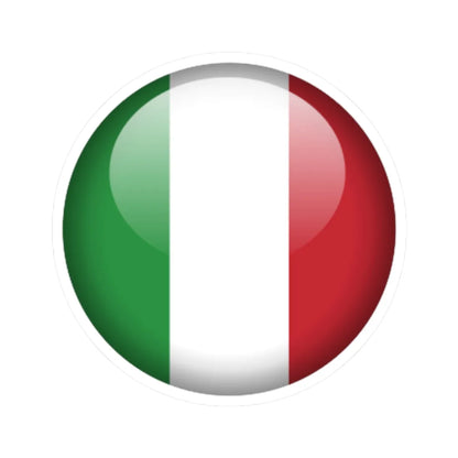 Flag orb Italy (Italy) STICKER Vinyl Kiss-Cut Decal 2 Inch White - The Sticker Space