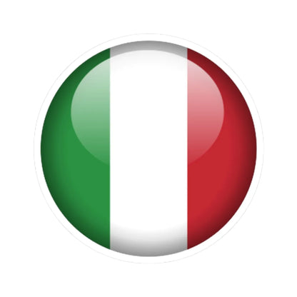 Flag orb Italy (Italy) STICKER Vinyl Kiss-Cut Decal 3 Inch White - The Sticker Space