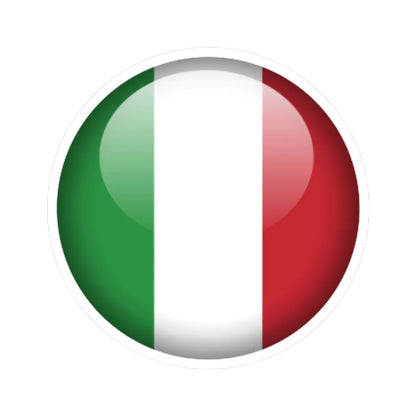 Flag orb Italy (Italy) STICKER Vinyl Kiss-Cut Decal 6 Inch White - The Sticker Space