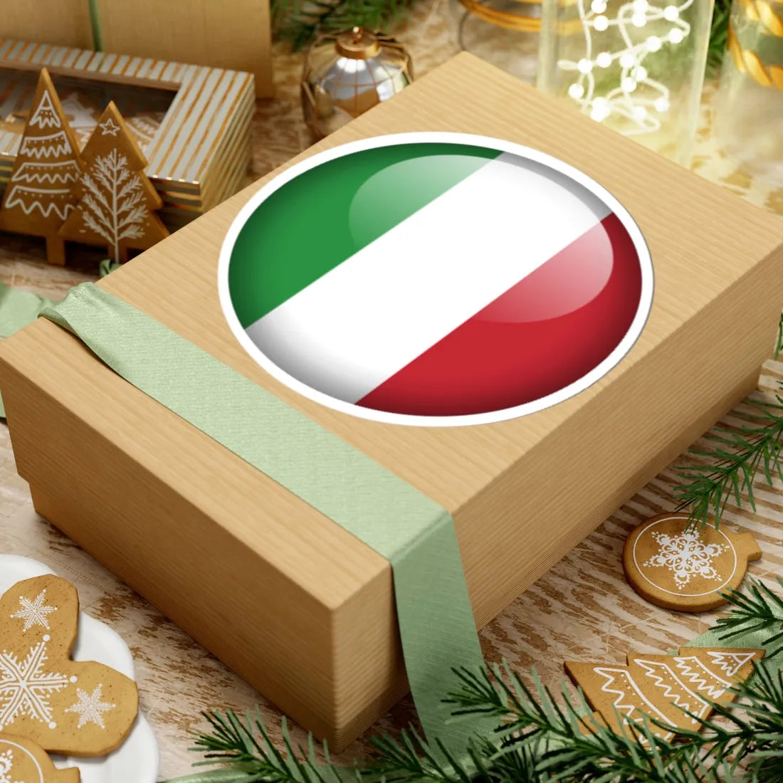 Flag orb Italy (Italy) STICKER Vinyl Kiss-Cut Decal - The Sticker Space