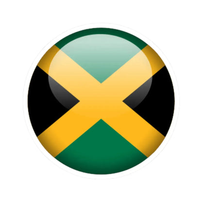 Flag orb Jamaica (Jamaica) STICKER Vinyl Kiss-Cut Decal 2 Inch White - The Sticker Space