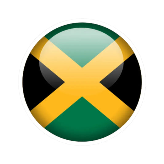 Flag orb Jamaica (Jamaica) STICKER Vinyl Kiss-Cut Decal 2 Inch White - The Sticker Space