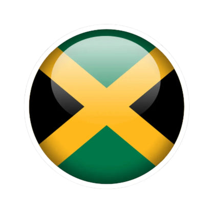 Flag orb Jamaica (Jamaica) STICKER Vinyl Kiss-Cut Decal 3 Inch White - The Sticker Space