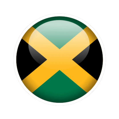 Flag orb Jamaica (Jamaica) STICKER Vinyl Kiss-Cut Decal 4 Inch White - The Sticker Space
